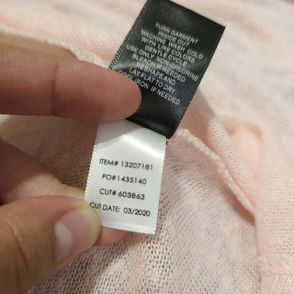 TORRID Nwt 3/4 Sleeve Lace Back Open Front Knit Cardigan, Peach Pink, 00 , M/L - Picture 15 of 16